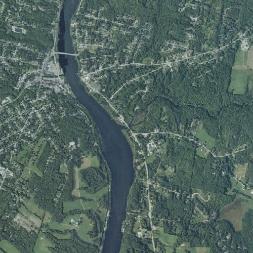 Aerial imagery of Togus Stream, ME