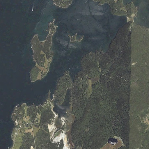 Aerial imagery of Tom Cod Cove, ME