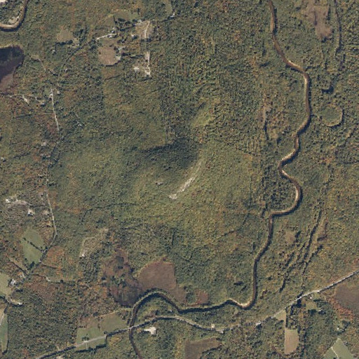 Aerial imagery of Mount Tom, ME