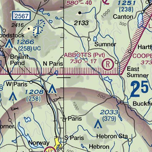 FAA VFR chart of Mount Tom, ME
