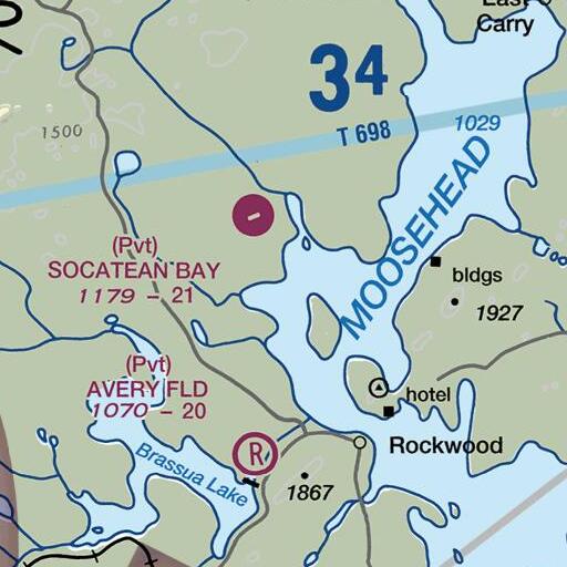FAA VFR chart of Tomhegan Point, ME