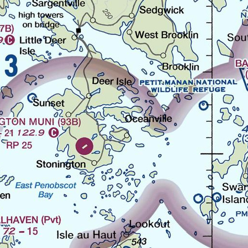 FAA VFR chart of Toothacher Ledge, ME