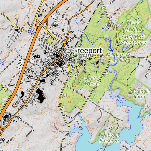 OpenTopoMap map of Torrey Hill, ME