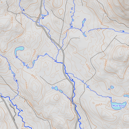 OpenTopoMap map of Tower Stream, ME