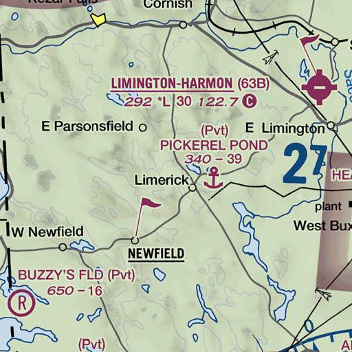 FAA VFR chart of Towle Mountain, ME