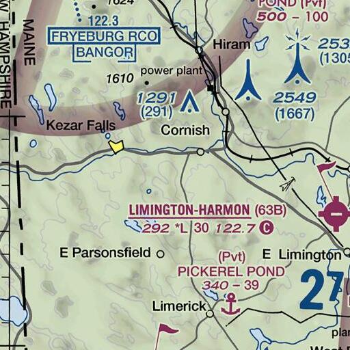 FAA VFR chart of Towles Hill, ME