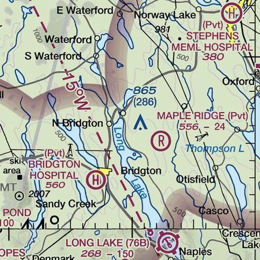 FAA VFR chart of Town Farm Hill, ME