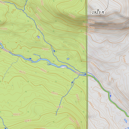 OpenTopoMap map of Townline Brook, ME