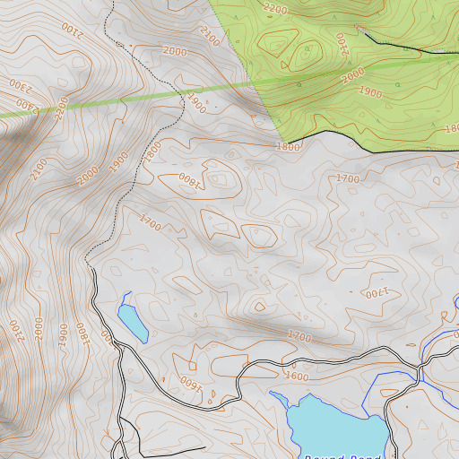 OpenTopoMap map of Townsend Ridge, ME