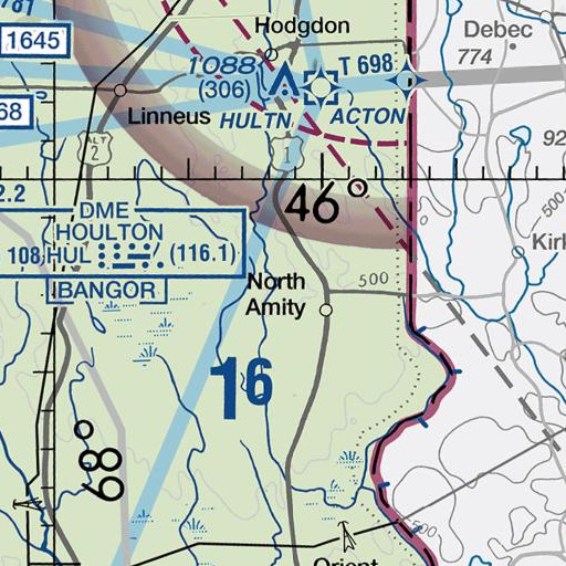 FAA VFR chart of Tracy Brook, ME