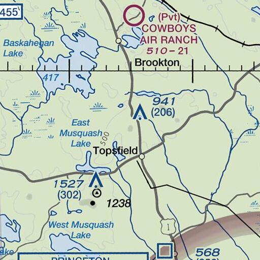 FAA VFR chart of Tracy Mountain, ME