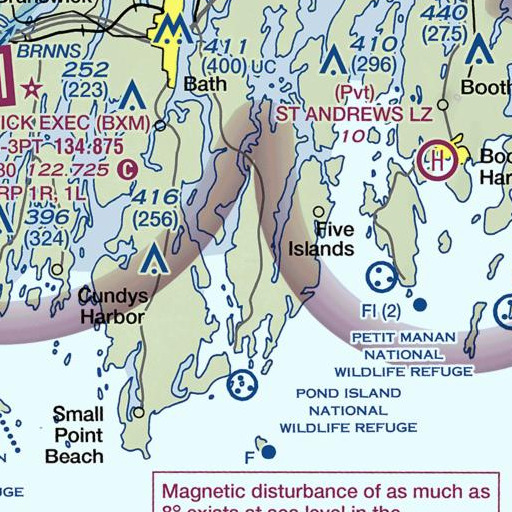 FAA VFR chart of Traffton Meadow, ME