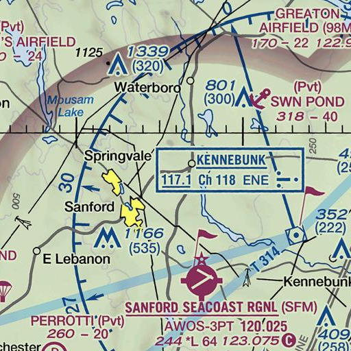 FAA VFR chart of Trafton Brook, ME
