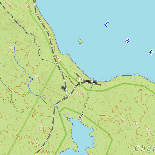 OpenTopoMap map of Tramway, ME
