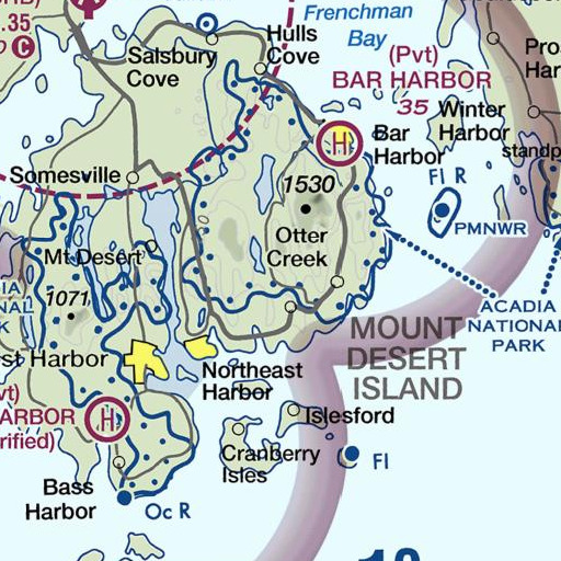 FAA VFR chart of Triad Pass, ME