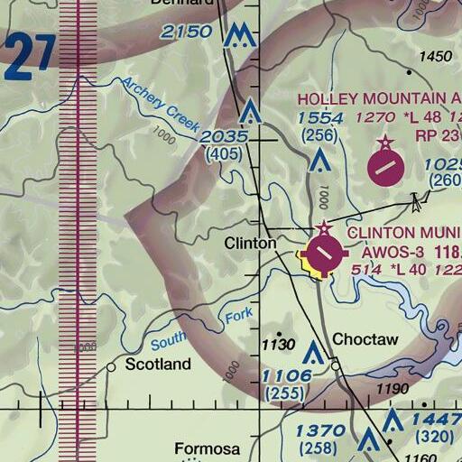 FAA VFR chart of Mount Evans, AR