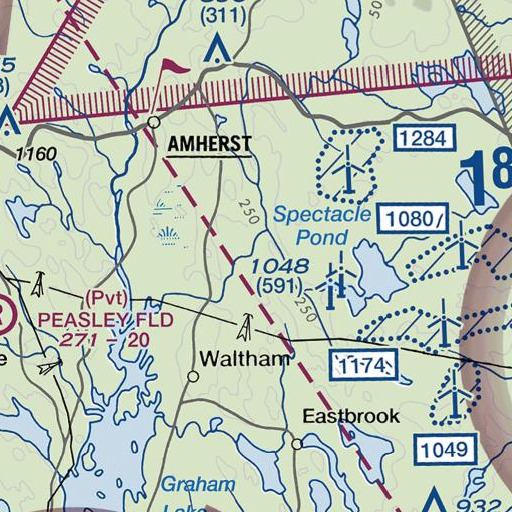 FAA VFR chart of Trout Brook, ME