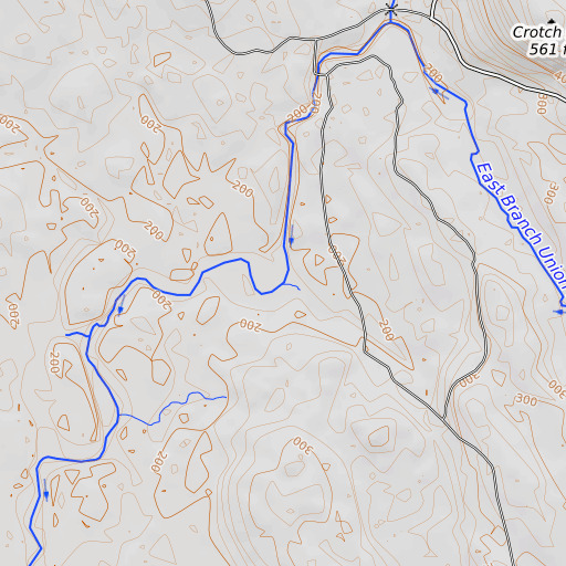OpenTopoMap map of Trout Brook, ME