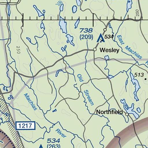 FAA VFR chart of Trout Brook, ME