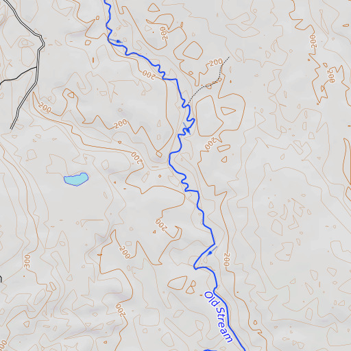 OpenTopoMap map of Trout Brook, ME