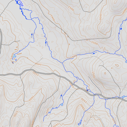 OpenTopoMap map of Trout Brook, ME
