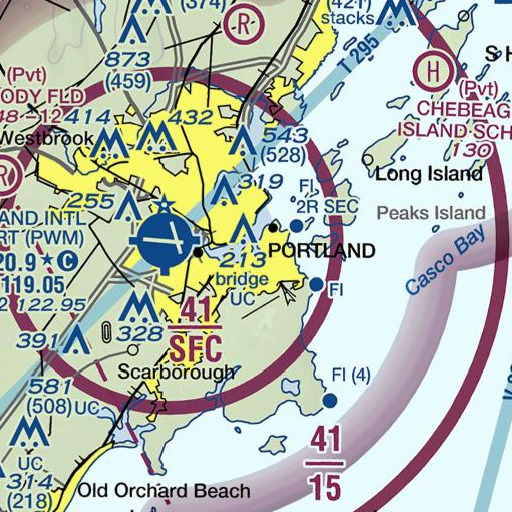 FAA VFR chart of Trout Brook, ME