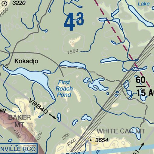 FAA VFR chart of Trout Mountain, ME