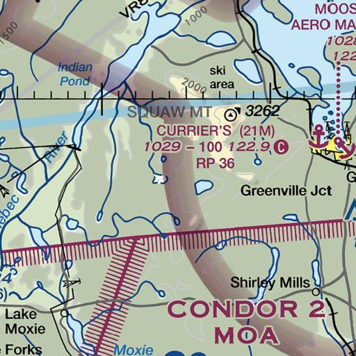 FAA VFR chart of Trout Stream, ME