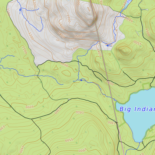 OpenTopoMap map of Trout Stream, ME