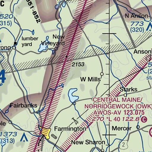 FAA VFR chart of True Mountain, ME