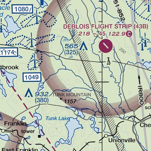 FAA VFR chart of Tucker Brook, ME