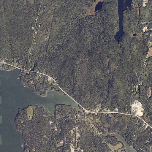 Aerial imagery of Tucker Mountain, ME
