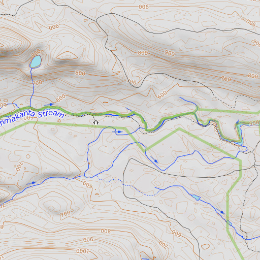 OpenTopoMap map of Tumbledown Dick Stream, ME