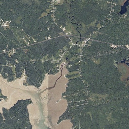 Aerial imagery of Tunk Stream, ME