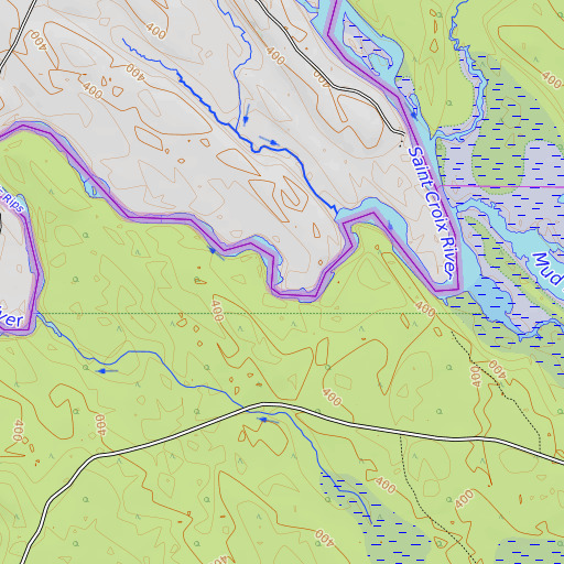 OpenTopoMap map of Tunnel Rips, ME