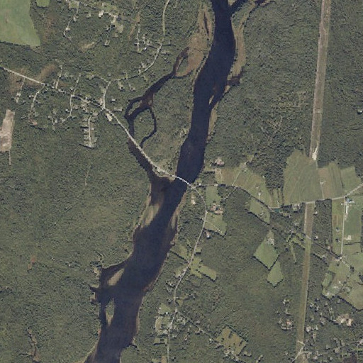Aerial imagery of Turner Bridge, ME