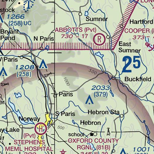 FAA VFR chart of Turner Hill, ME