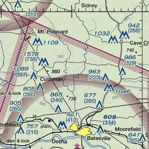 FAA VFR chart of Fall Hill, AR