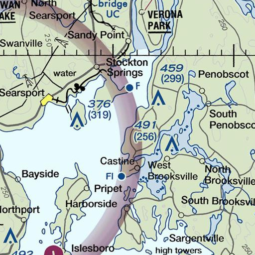 FAA VFR chart of Turner Point, ME