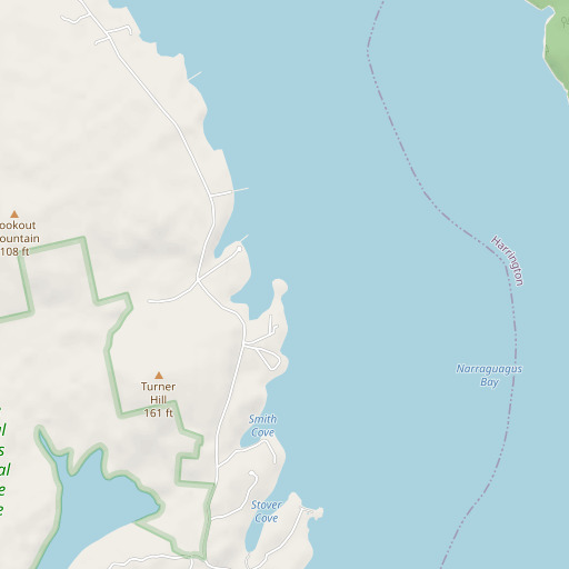 OpenStreetMap map of Turner Point, ME