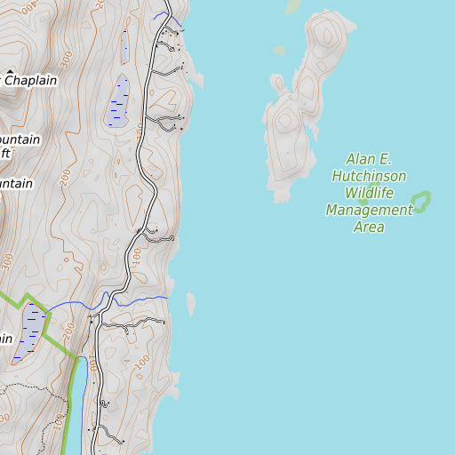 OpenTopoMap map of Turnip Yard, ME