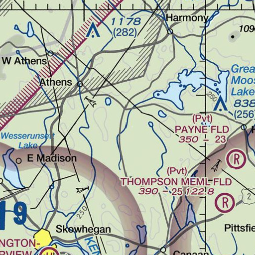 FAA VFR chart of Tuttle Brook, ME