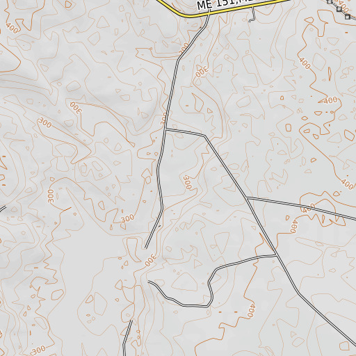 OpenTopoMap map of Tuttle Brook, ME