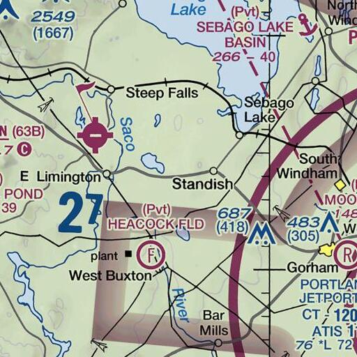 FAA VFR chart of Two Trails, ME