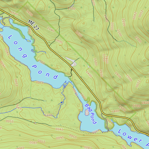 OpenTopoMap map of Upper Farm, ME