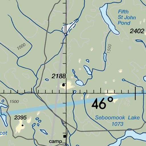 FAA VFR chart of Upper First Saint John Pond, ME