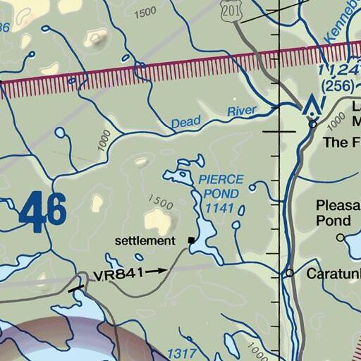 FAA VFR chart of Upper Pierce Pond, ME