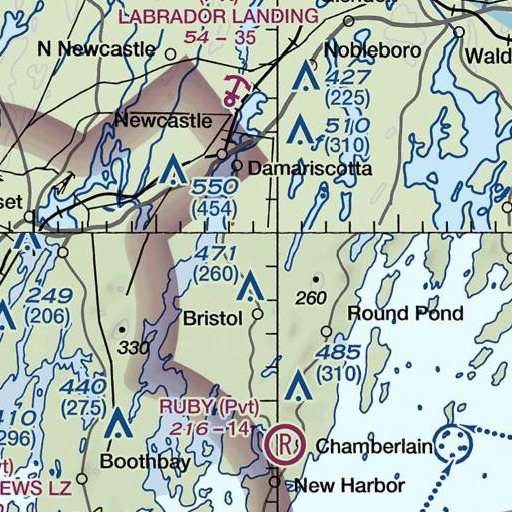 FAA VFR chart of Upper Pond, ME