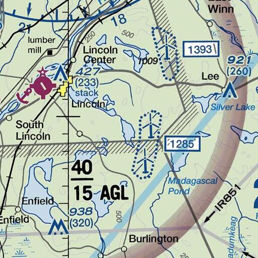 FAA VFR chart of Upper Pond, ME