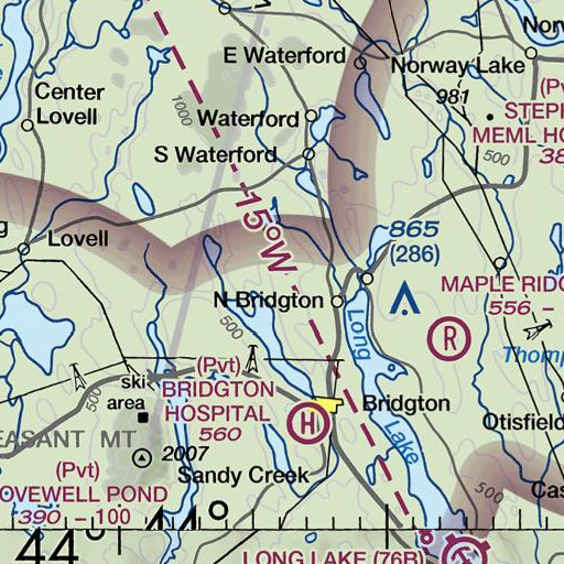 FAA VFR chart of Upper Ridge, ME